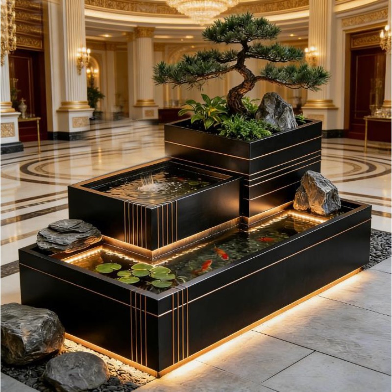 Fuente de Agua en Cascada de A - Bonsai Garden With Koi Pond reseña y precio