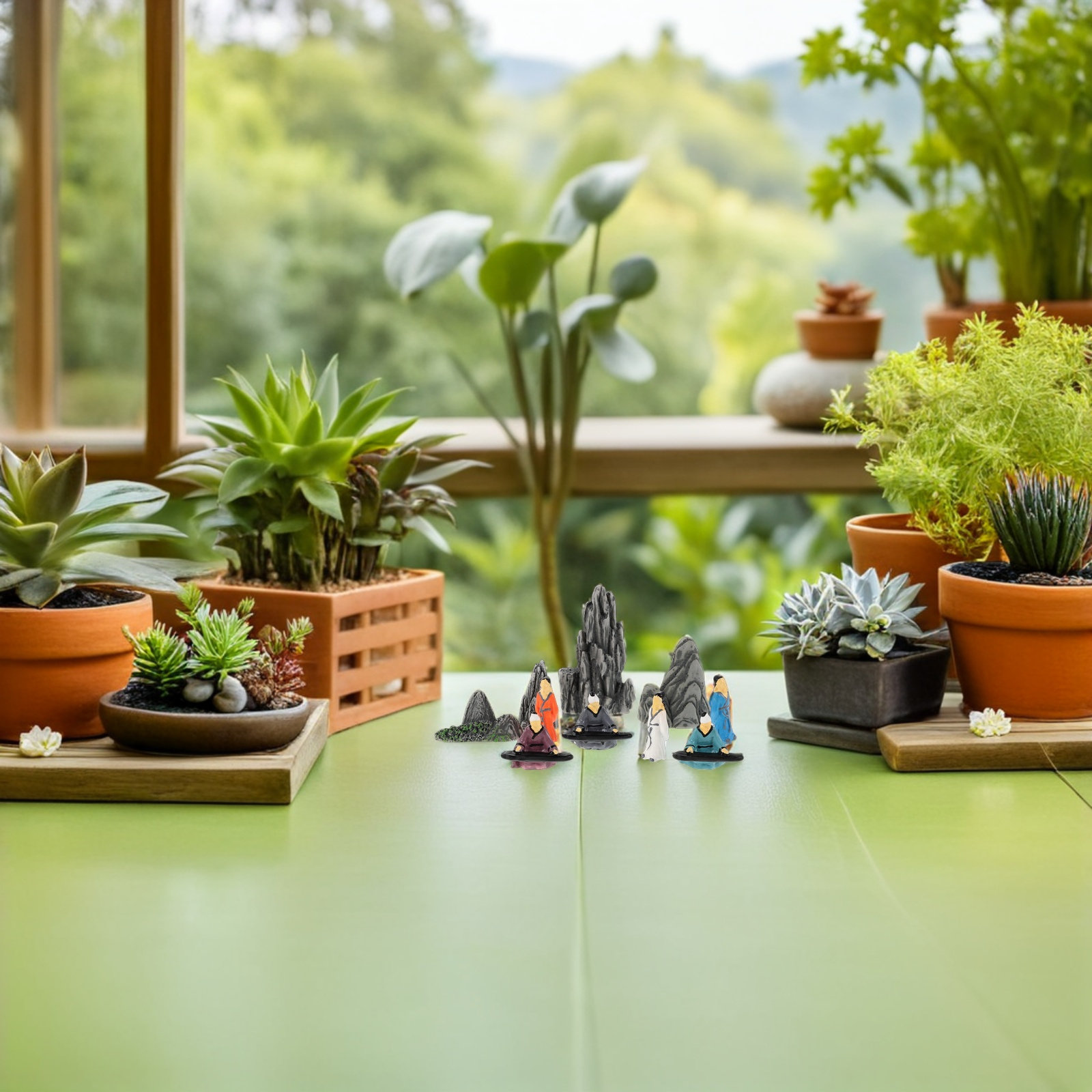 Juego de 10 estatuillas en min - Bonsai Garden Landscape Design reseña y precio